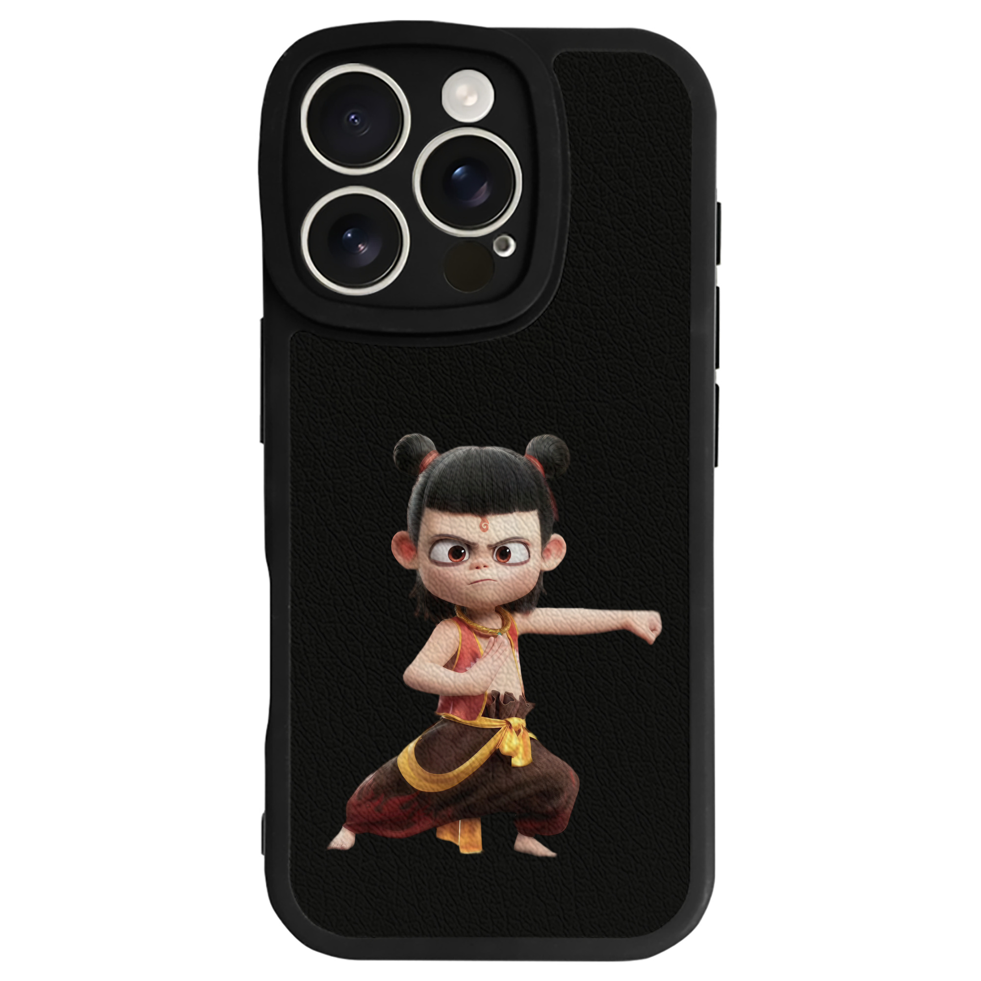 （画像用） Ne Zha 2 ナタ 魔童の大暴れ 【iPhone 16シリーズ対応】シリコンスマホケース（レザー調） 材質：シリコン
